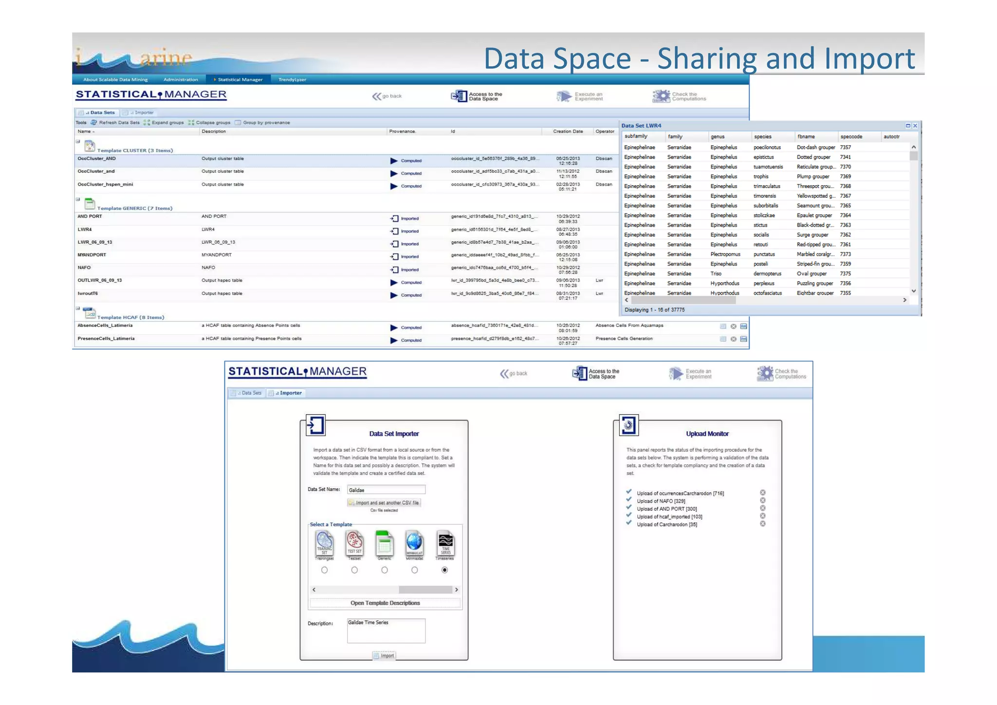 Data Space - Sharing and Import

 