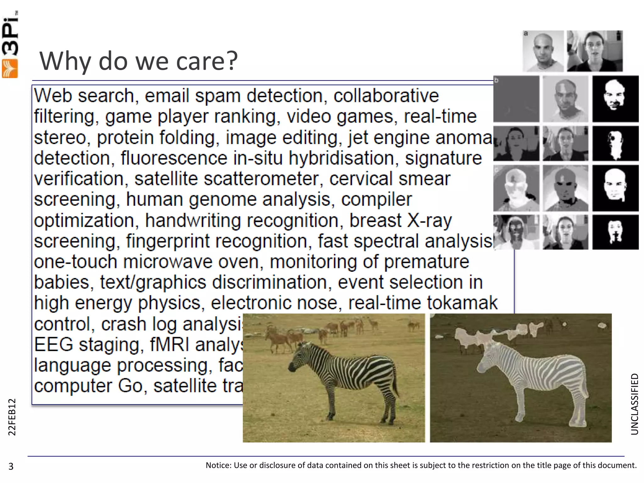 UNCLASSIFIED
Why do we care?
22FEB12
3 Notice: Use or disclosure of data contained on this sheet is subject to the restriction on the title page of this document.
 