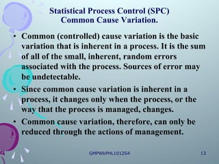 Statistical control to monitor | PDF