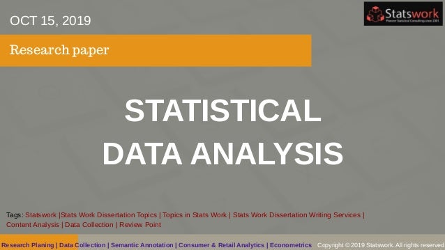 Analysis Of Data In Statistics