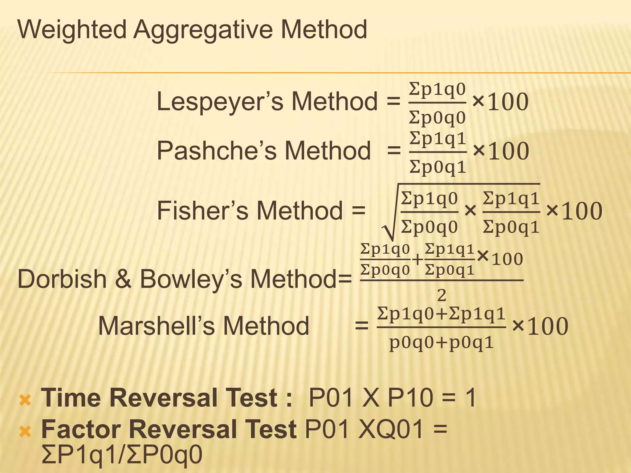Statistical formulas