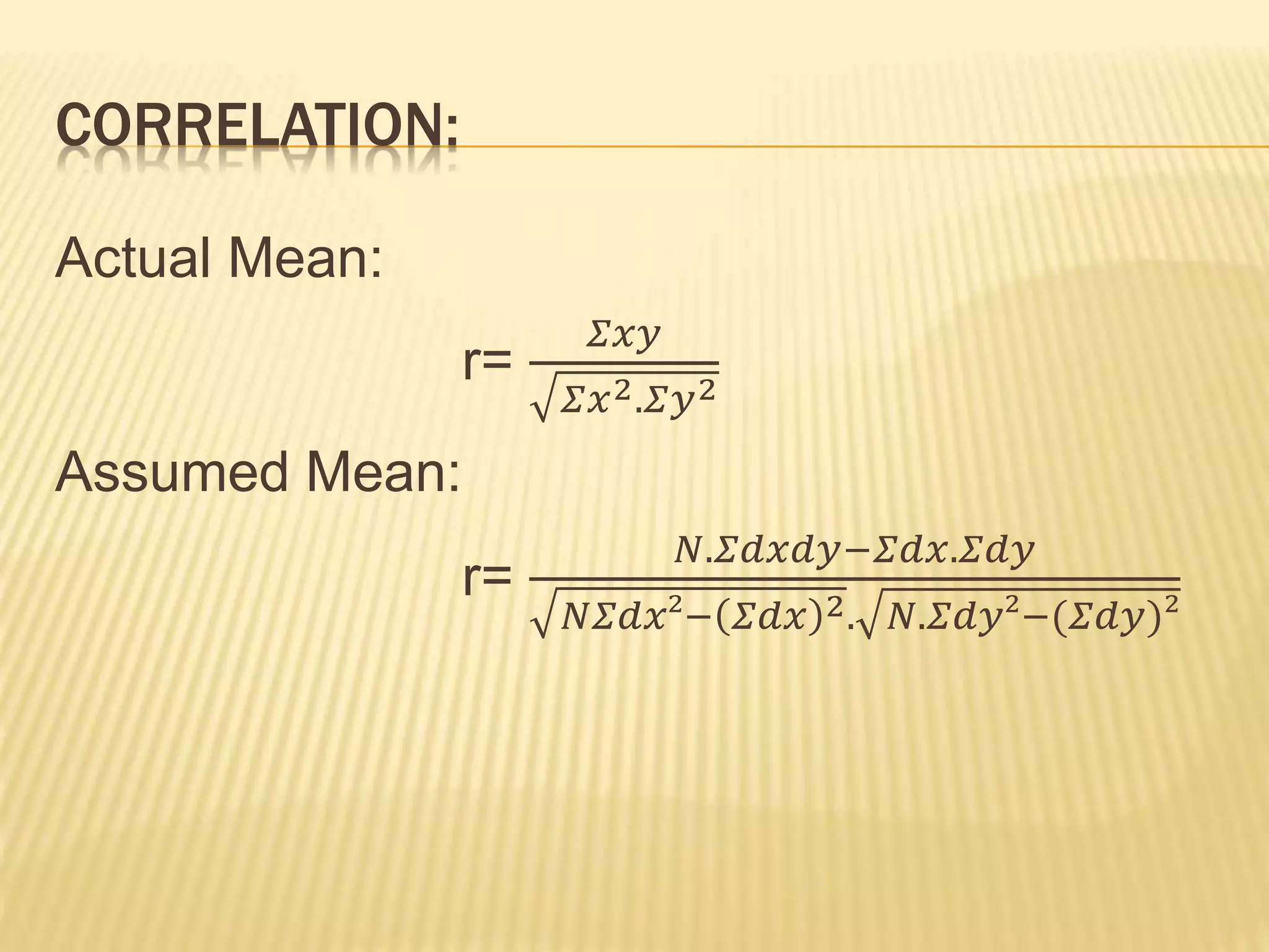 Statistical formulas