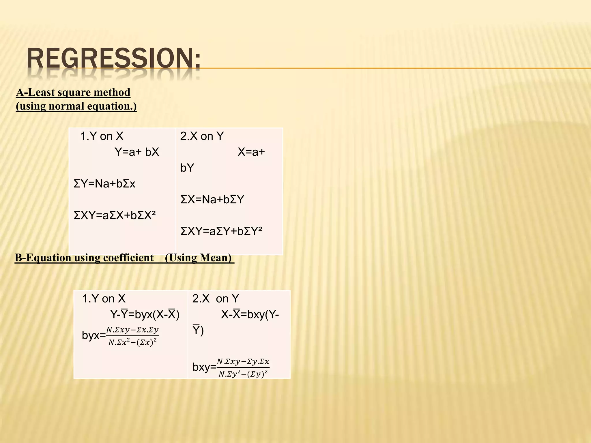 Statistical formulas