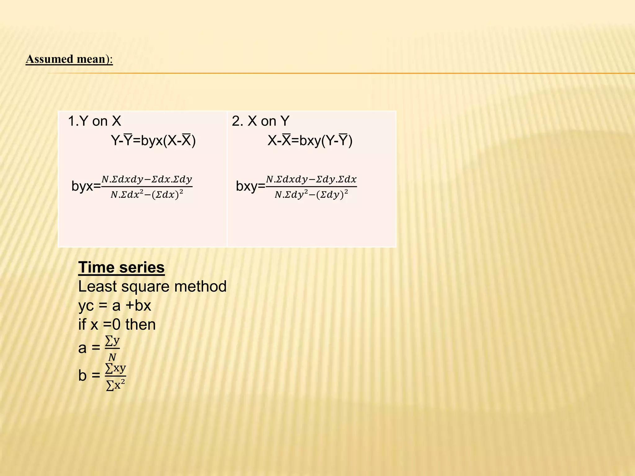 Statistical formulas