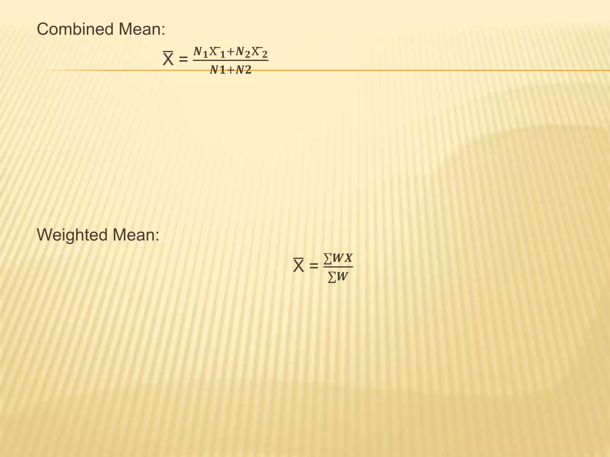 Statistical formulas