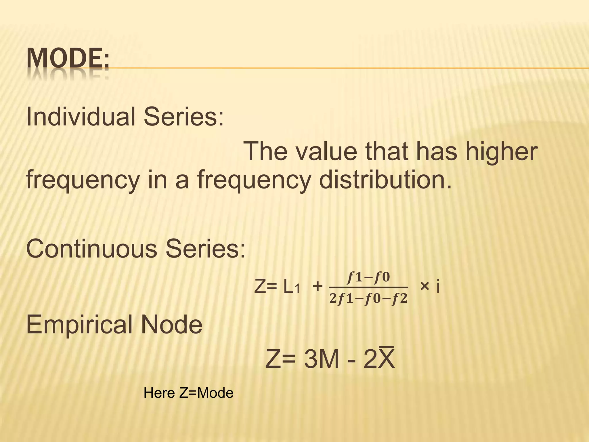 Statistical formulas