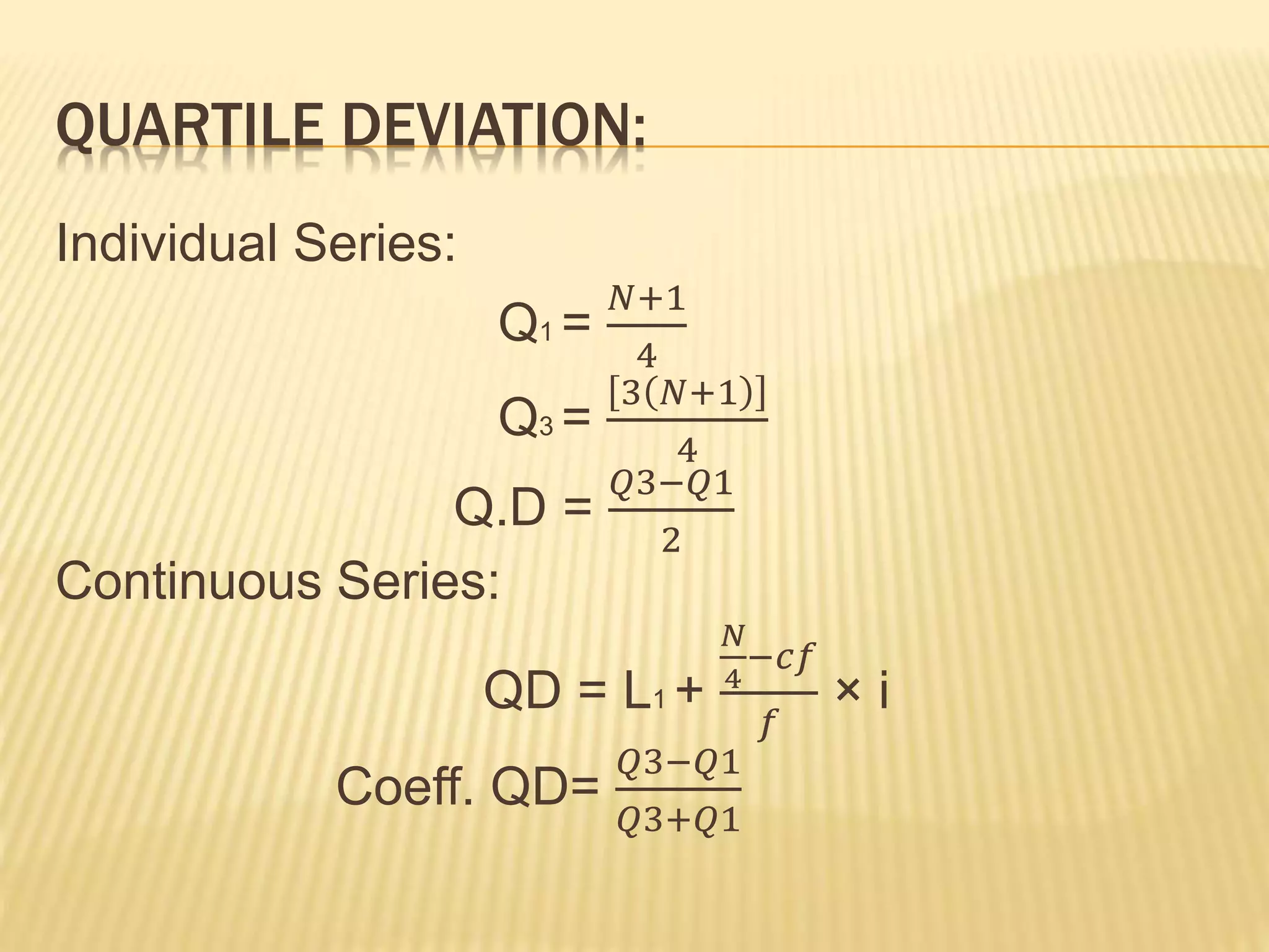 Statistical formulas
