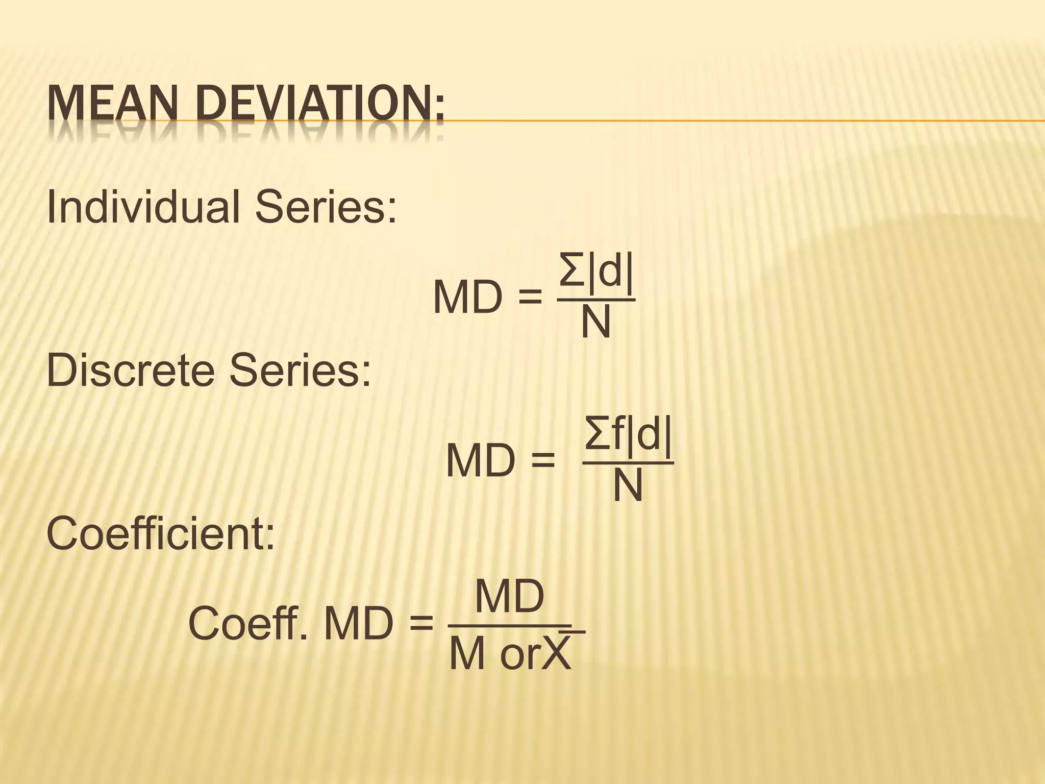 Statistical formulas