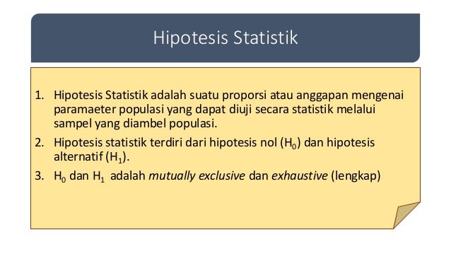 Contoh Hipotesis H0 H1 - Kimcil I