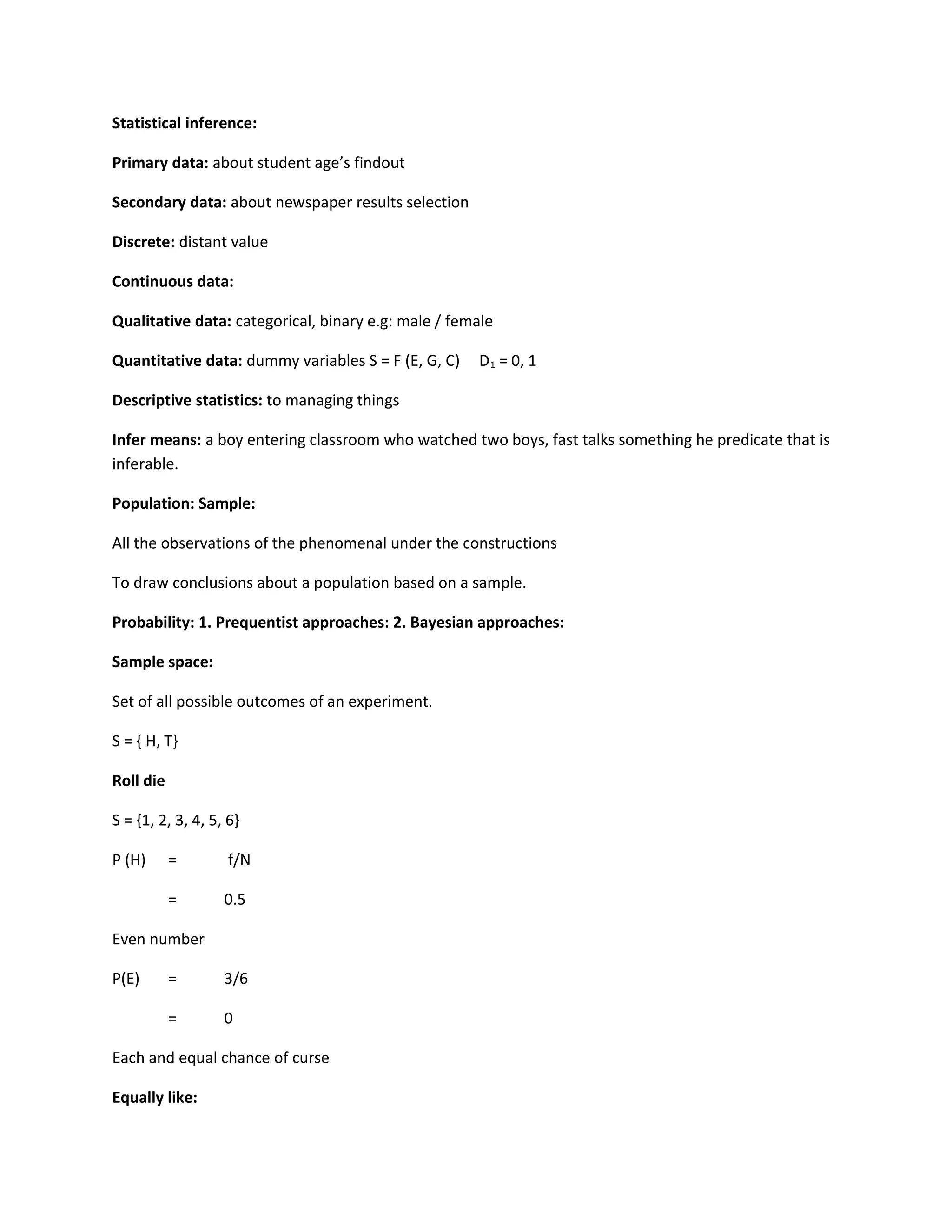Statistical inference | DOC