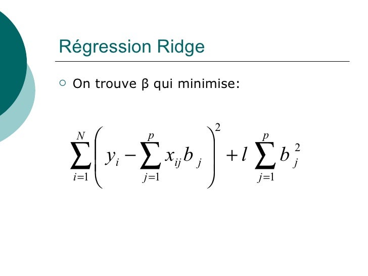 apprentissage automatique  r u00e9gression ridge et lasso