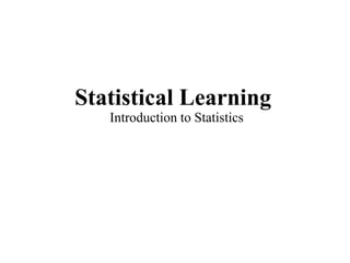 Statistical Learning - Introduction.pptx