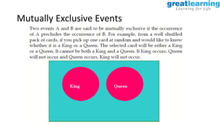 Proprietary content. ©Great Learning. All Rights Reserved. Unauthorized use or distribution prohibited
Mutually Exclusive Events
 