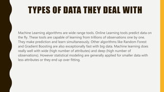 Statistical learning vs. Machine Learning | PPTX
