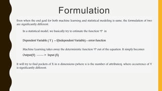 Statistical learning vs. Machine Learning | PPTX