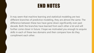 Statistical learning vs. Machine Learning | PPTX