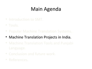Statistical machine translation for indian language copy | PPT