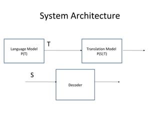 Statistical machine translation for indian language copy | PPT