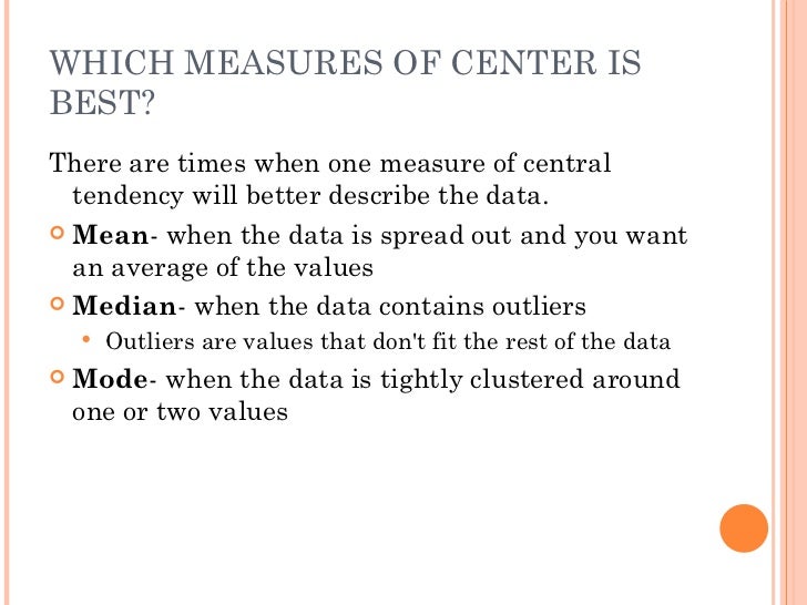 statistical measures statistical measures