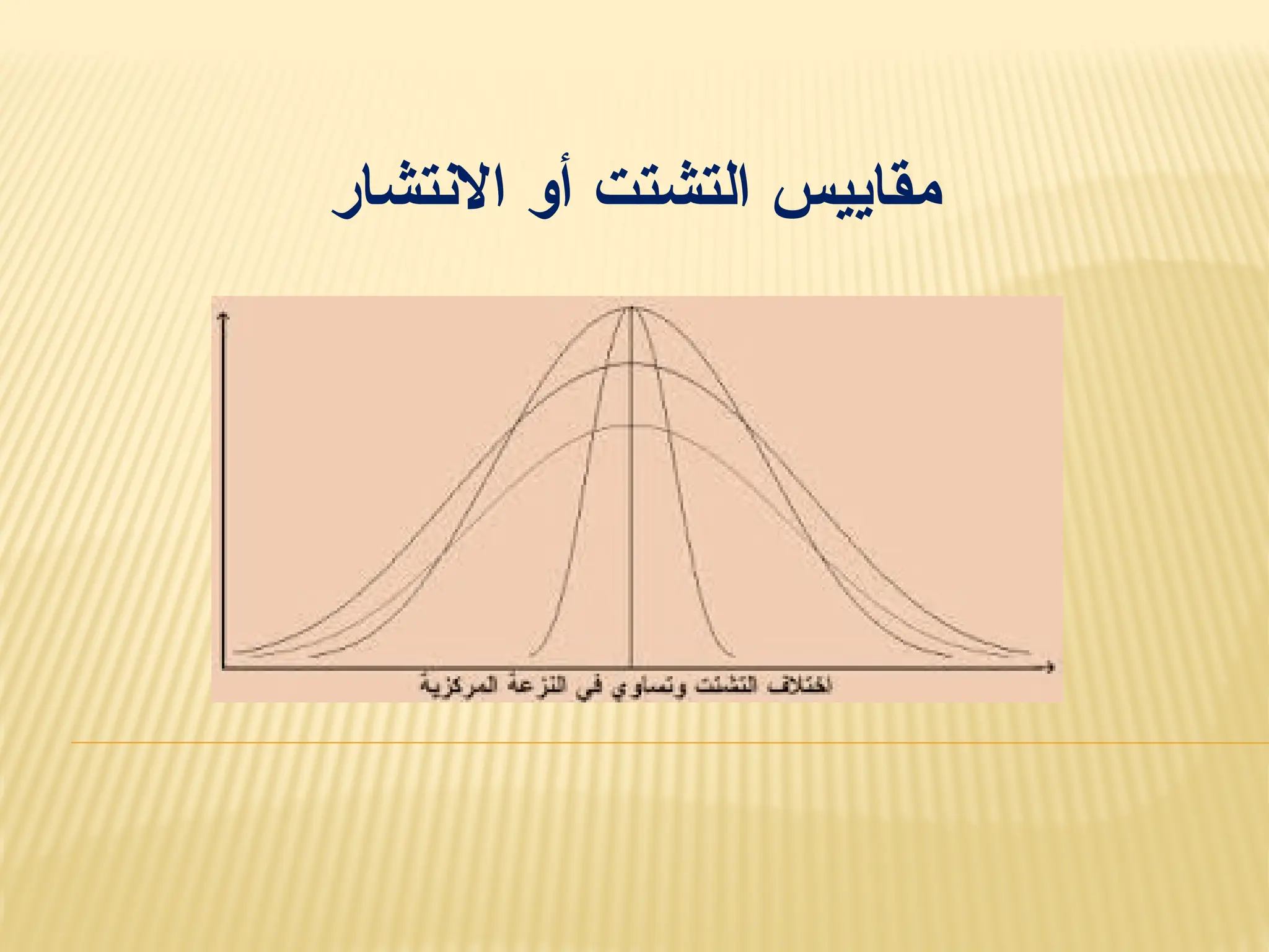 ‫االنتشار‬ ‫أو‬ ‫التشتت‬ ‫مقاييس‬
 
