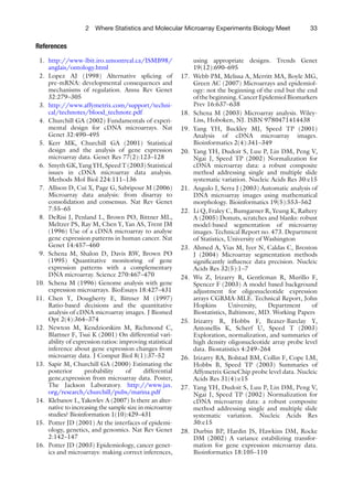 Statistical methods for microarray data analysis | PDF
