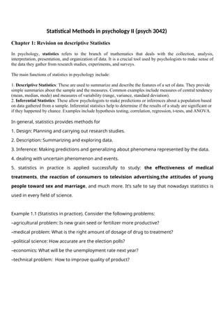 Statistics Psych Math Statistical Methods in psychology II.docx