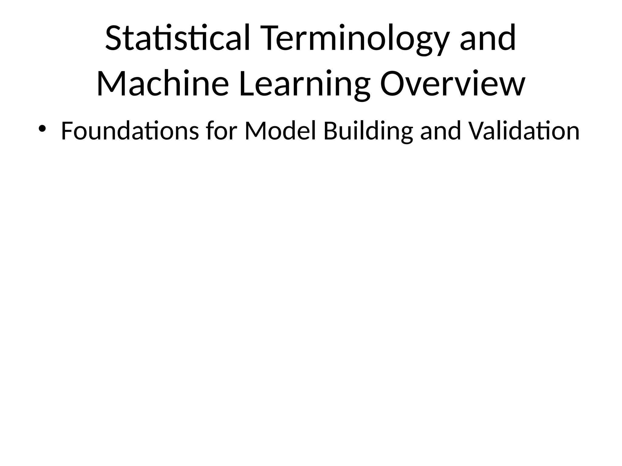 Statistical Modeling And Ml Overview Pptx