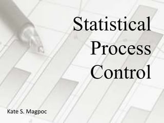 Statistical
Process
Control
Kate S. Magpoc
 