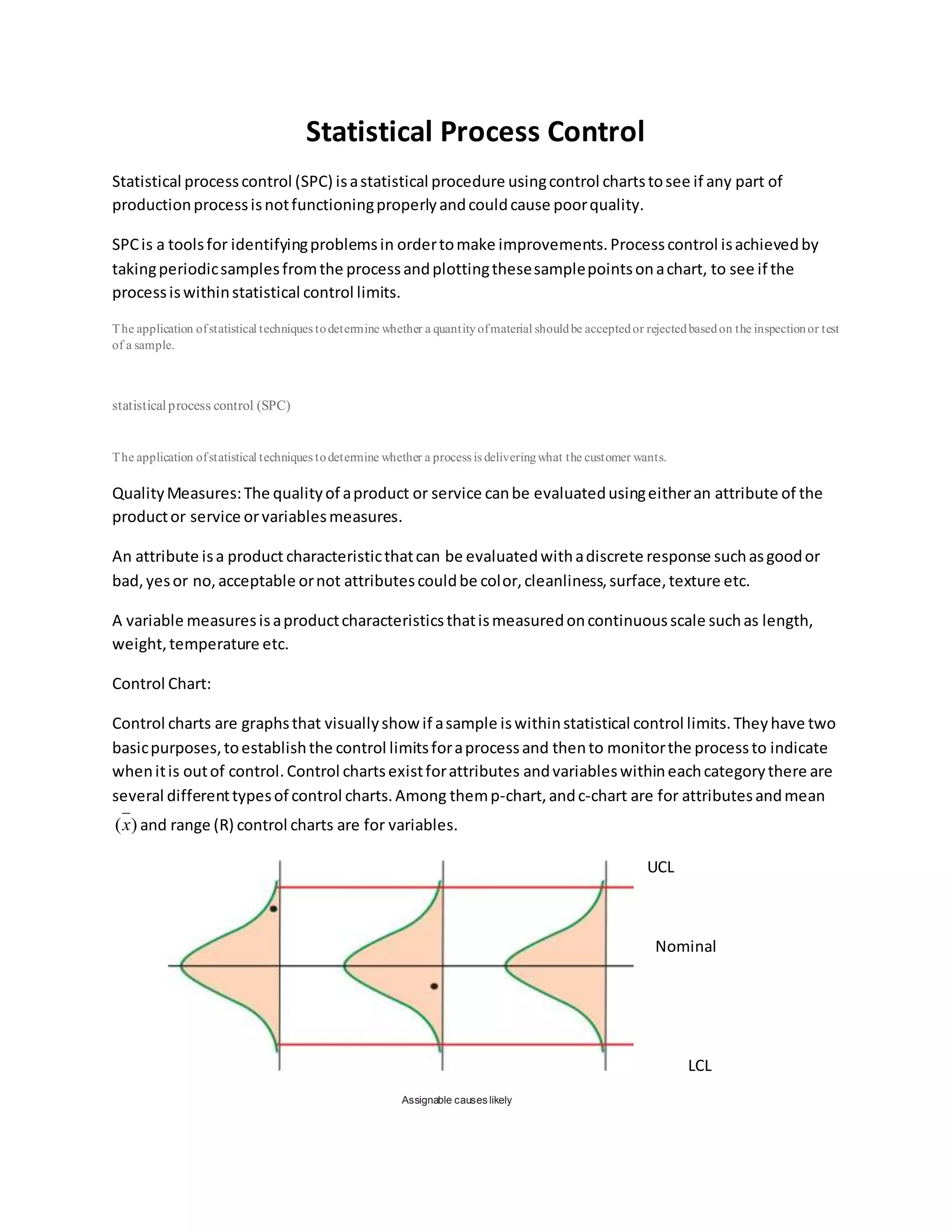 Statistical process control | PDF