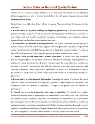 Statistical quality control irfan bashir kardaash - copy | PDF