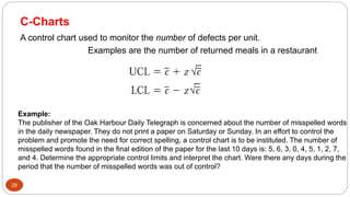 Statistical quality control presentation | PPTX