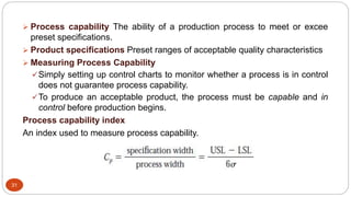 Statistical quality control presentation | PPTX