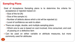 Statistical quality control presentation | PPTX