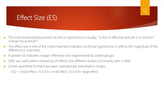 Statistical significance vs Clinical significance | PPTX