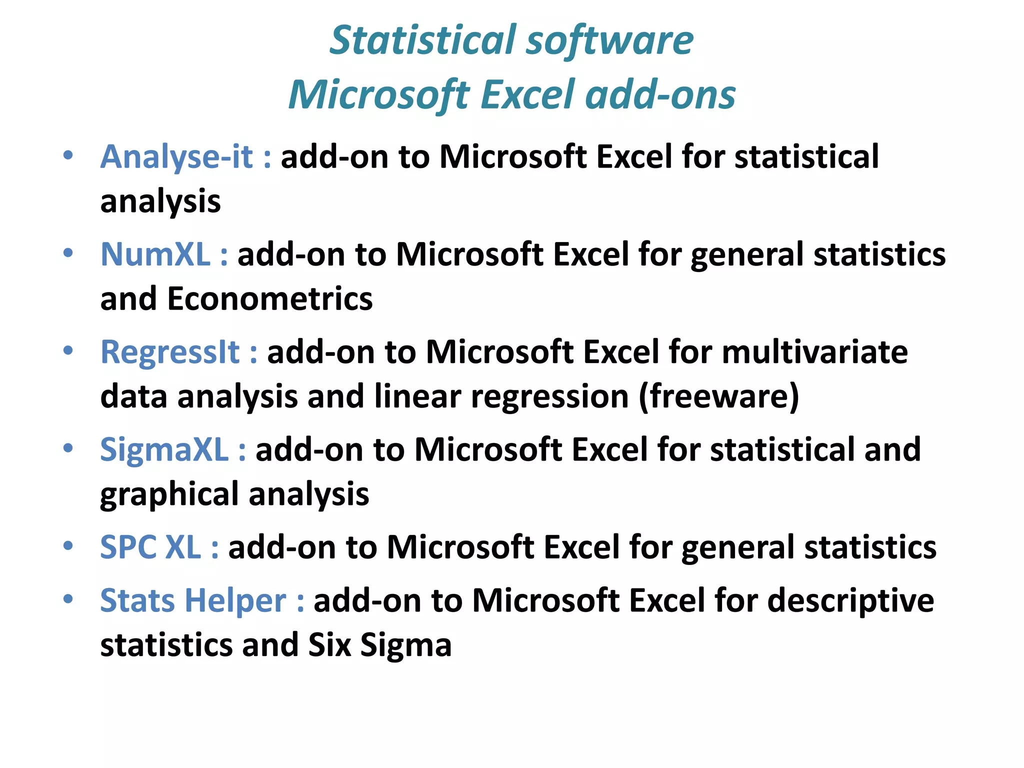 Statistical software | PPTX