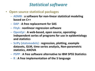 Statistical software | PPTX