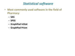 Statistical software | PPTX