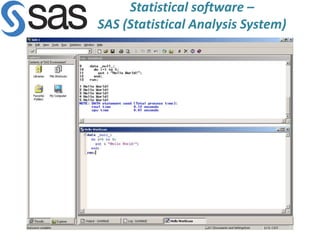 how to use sas statistical software