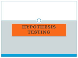 Statistical tests | PPTX