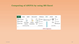 Computing of ANOVA by using MS Excel
6/2/2021 199
 