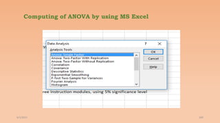 Computing of ANOVA by using MS Excel
6/2/2021 200
 