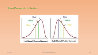 Non-Parametric tests
6/2/2021 36
ashish7sattee@gmail.com
 