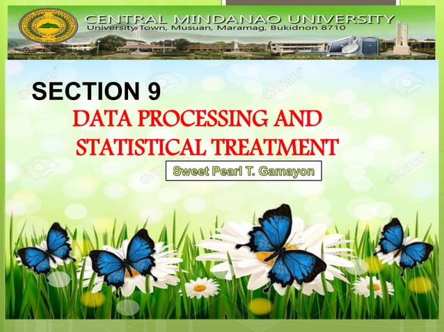 Statistical treatment and data processing copy | PPT