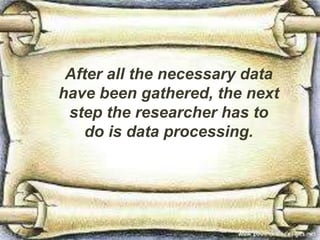 Statistical treatment and data processing copy | PPT