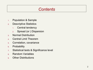 Basics of Statistics | PPT