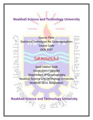 statistics for oceanographer . | PDF