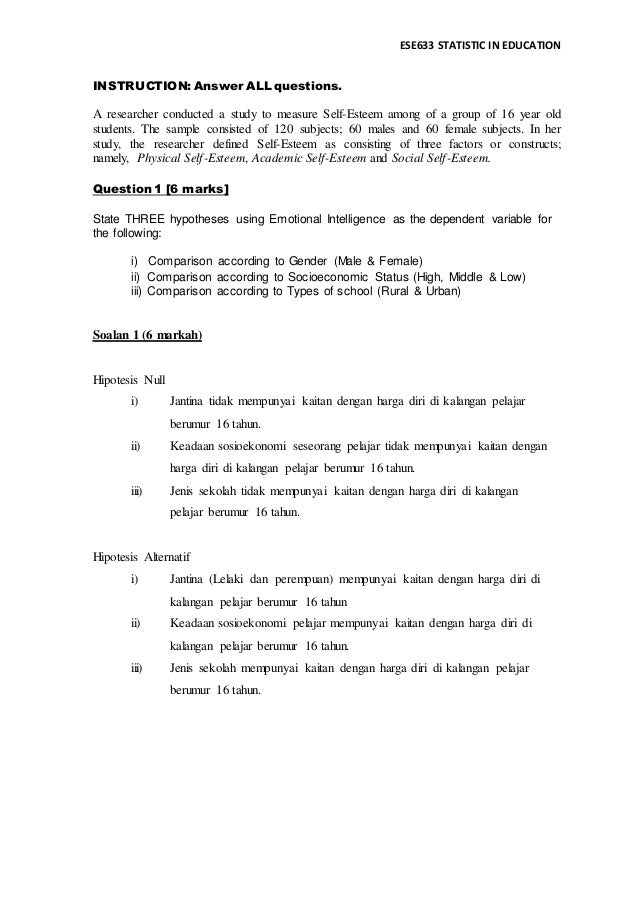 Statistic in education