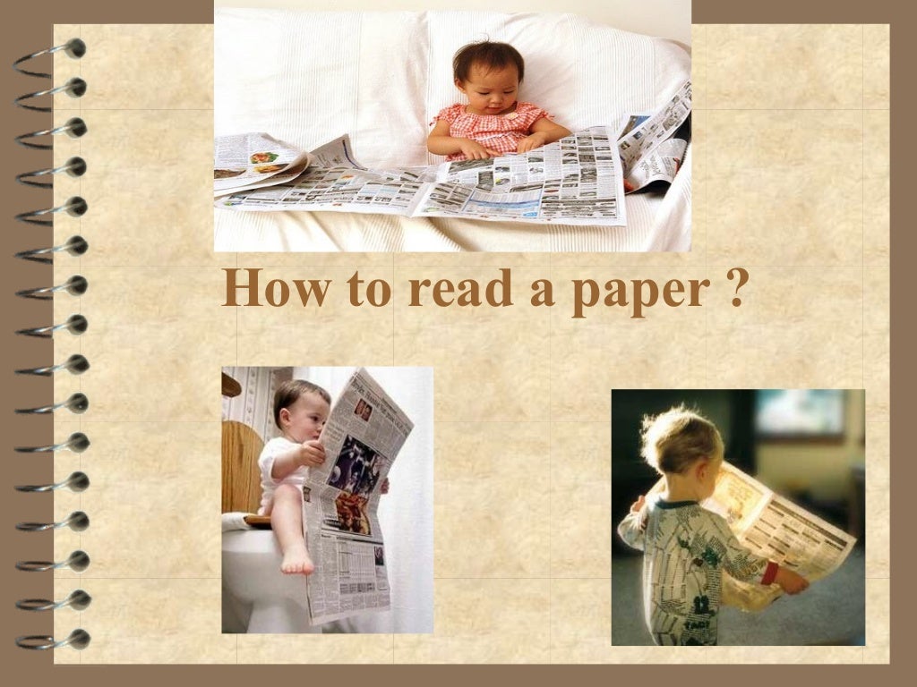 How to read a paper