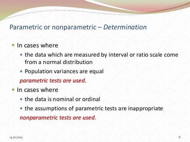 parametric vs nonparametric