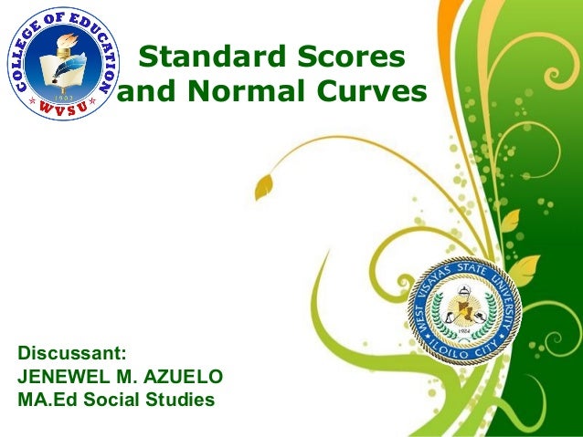 normal curve and standard scores social studies powerpoint template